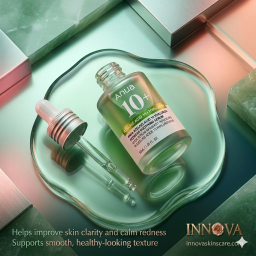 Anua Azelaic Acid 10+ Hyaluron Soothing Serum packaging at Innova Beauty Shop Bangladesh