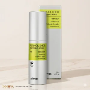 Premium Korean retinol serum for nighttime skin care routine Celimax Retinol Shot Tightening Serum packaging view at Innova Beauty Shop Bangladesh