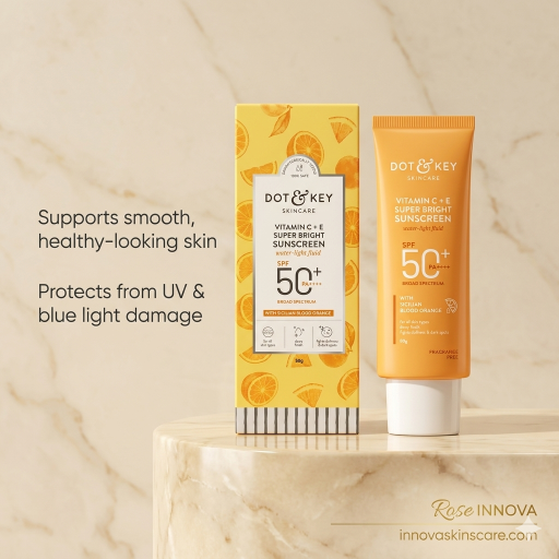Brightening sunscreen with Vitamin C and SPF 50 protection